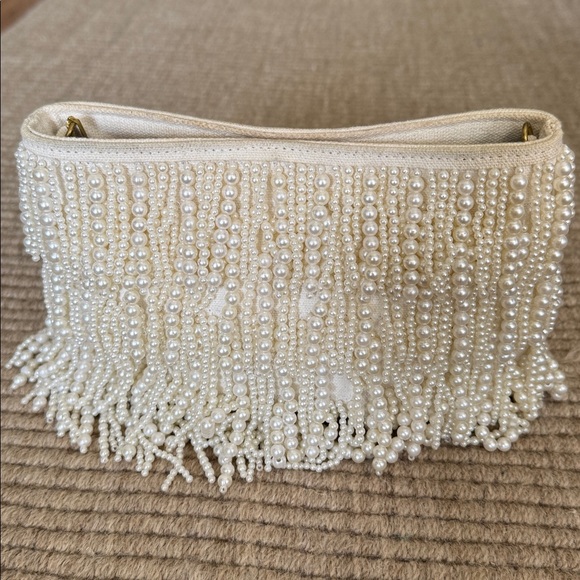 Clare V Estelle Pearl Waterfall String Clutch and or Crossbody